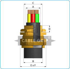 BW 4 Parts Cable Glands - Drawing