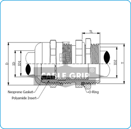 PG & Metric Cable Glands - Drawing