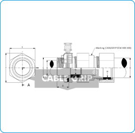 Weathreproof Double Compression Cable Glands for Armoured Cables - Drawing