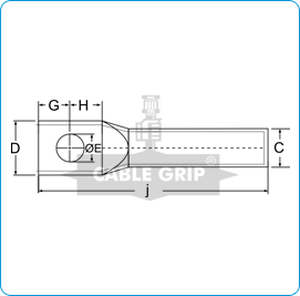 CGI Aluminium Terminals for AL XLPE Conductors - Drawing 1