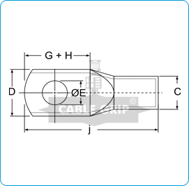 CGI Aluminium Tubular Terminals - Drawing 1