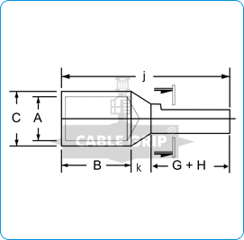 CGI Copper Reducer Terminal Wire Pin - Drawing 1