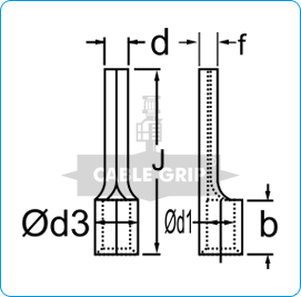 CGI Pin Terminals Non Insulated - Drawing
