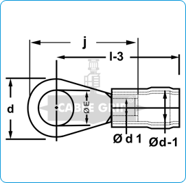CGI Ring Terminals Pre Insulated - Drawing 1